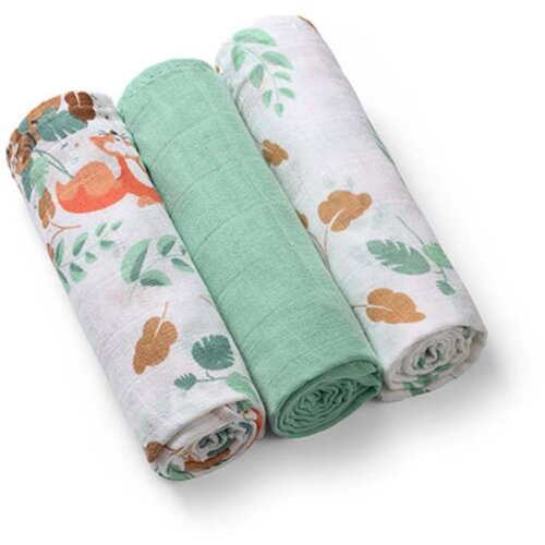 BabyOno Super Soft Mint tetra plenica iz muslina za pod glavo 70x70 cm 3 kos Slike