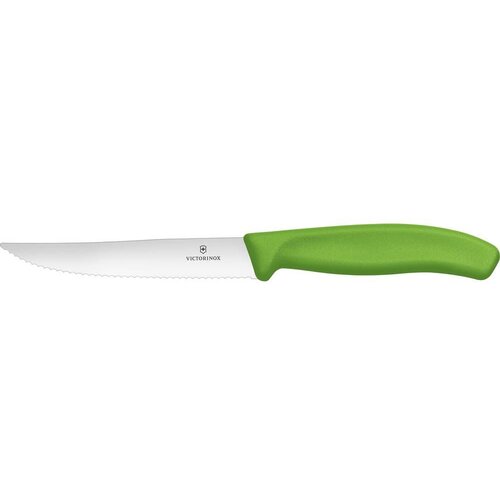 Victorinox Nazobčan nož za pico zrezek z ostro konico, dolžine 120/232 mm - zelen, (21563827) Slike