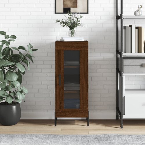  Komoda boja smeđeg hrasta 34,5 x 34 x 90 cm konstruirano drvo Cijene