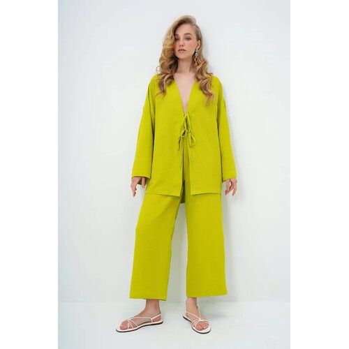 Trend Alacati Stili Ženski komplet jakna i pantalone Alc-X12452, Žuti Cene