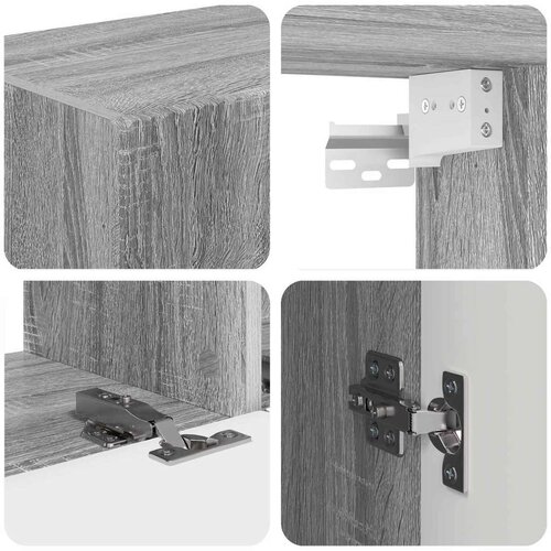 Komplet TV omaric 4 pcs Siva Sonoma Konstruiran les - - Siva - 67.7 - 30 x 31 x 100 cm - 2025-vidaXL-Uvoz_2 Slike