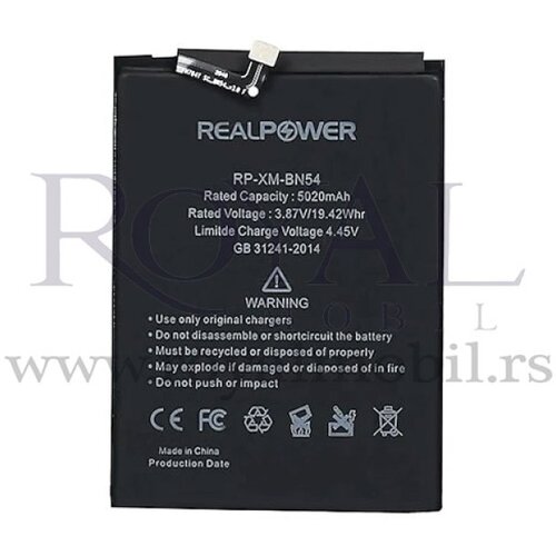 REAL POWER baterija  za xiaomi redmi note 9 Bn54 (5020mAh) Cene