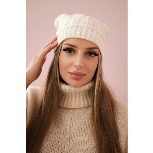 Kesi Cap with fleece Marta K231 ecru Slike