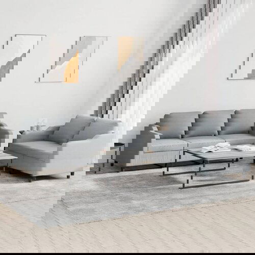 VidaXL 2-dijelni set sofa s jastucima svjetlosivi od tkanine Slike