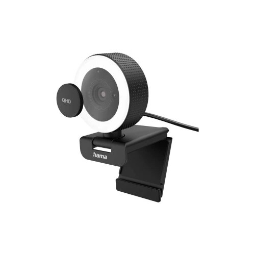 Hama spletna kamera z obročno lučjo &amp;#039;&amp;#039; C-800 pro&amp;#039;&amp;#039; \, qhd\, z daljinskim upravljalnikom C-800 pro spletna kamera 2560 x 1440 pixel nosilec s sponko, (20461031) Slike