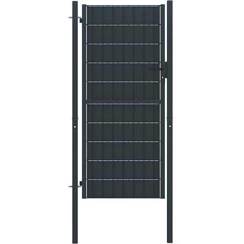  Vrata za ogradu PVC i čelik 100x124 cm antracit boje Cene