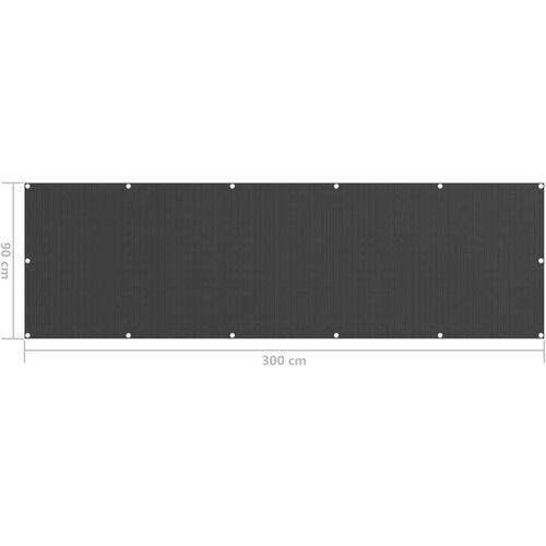 vidaXL Balkonsko platno antracitno 90x300 cm HDPE, (20609919) Cene