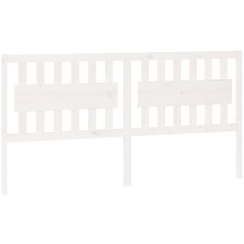 Maison Chic posteljno vzglavje - vzglavna omarica - nočna omarica belo 185,5x4x100 cm trdna borovina, (21706215) Slike
