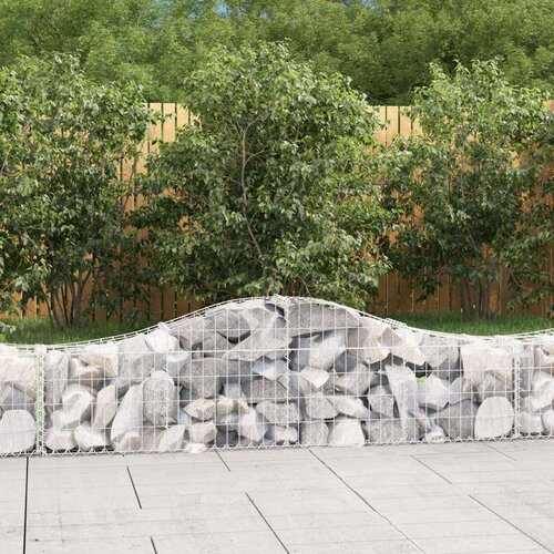  Lučne gabionske ko&amp;scaron;are 7 kom 200x30x40/60 cm pocinčano željezo Slike