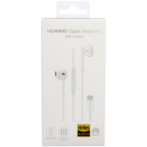 Huawei original slu&amp;scaron;alke CM33 z type c vtičem - bele Slike