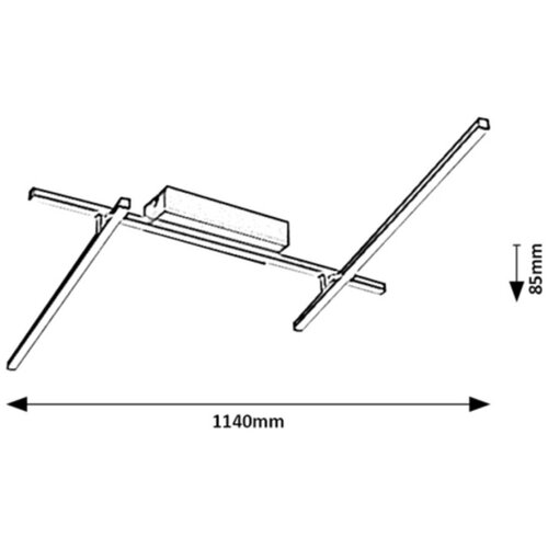 Rabalux plafonjera negan led 24W srebrna (71019) Slike