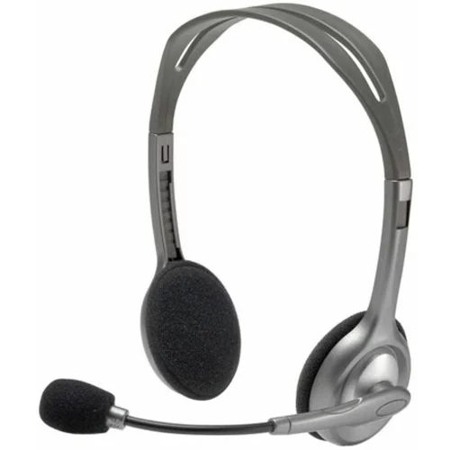 Logitech Slušalke z mikrofonom H110 sive
