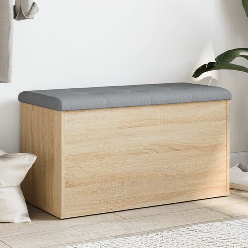  The Living Store Klop za shranjevanje sonoma hrast 82x42x45 cm inženirski les - Klop Za Shranjevanje, (21485980) Slike