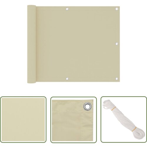  The Living Store Balkonsko platno krem 75x300 cm oksford blago - Balkonsko Platno, (21743162) Slike