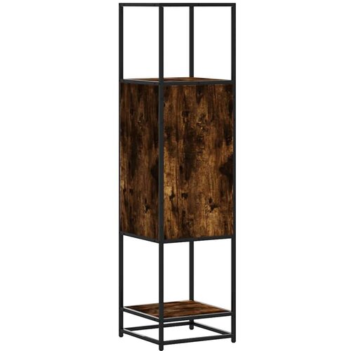 VidaXL Visoka ploča dimljeni hrast 35,5x35x139cm izrađeno drvo i metal Slike