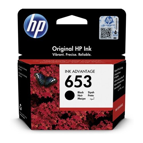 HP 653 Black Original Ink Advantage Cartridge spremnik s tintom 1 kom Standardni prinos Crno Cene