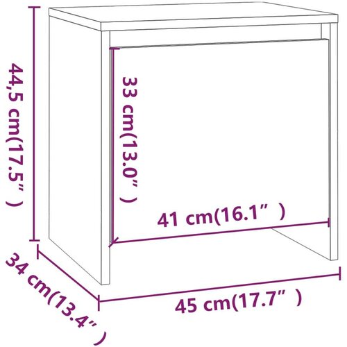 VidaXL noćni ormarići 2 kom boja hrasta sonome 45x34x44,5 cm iverica Slike