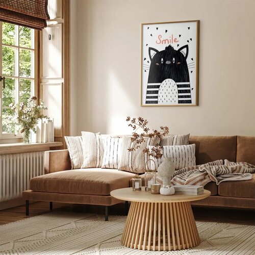  Plakat - Smile 29.7x42 Zlatni okvir Slike