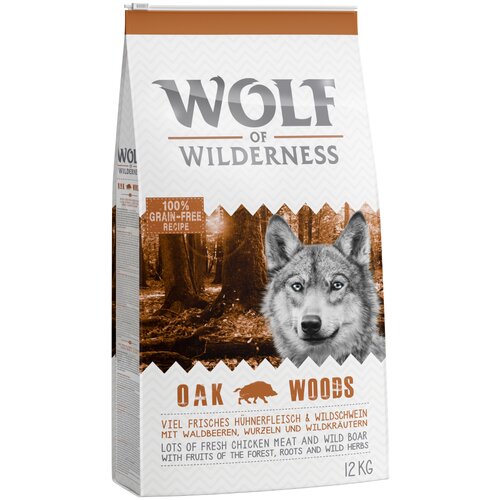 Wolf of Wilderness Ekonomično pakiranje 2 x 12 kg - Adult Mix: janjetina, divlja svinja Slike