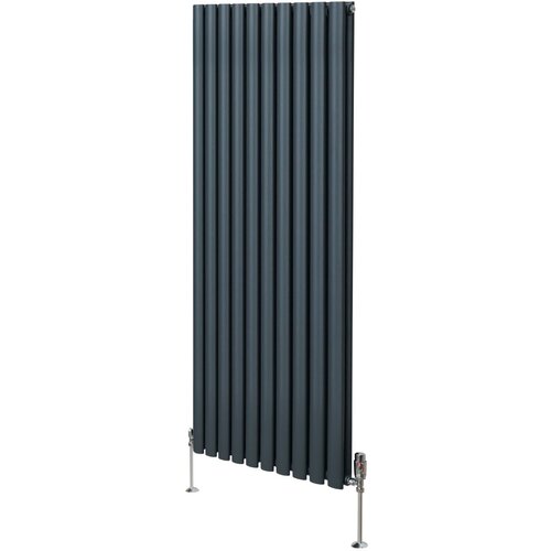 Monster ovalni stebrični radiator in ventili - 1600 mm x 600 mm - antracitno siva, (21569955) Cene