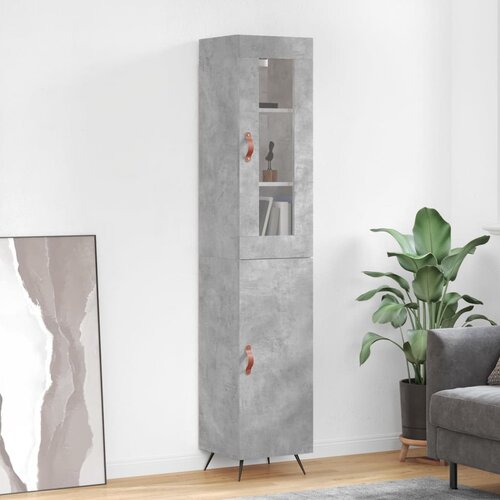  The Living Store Visoka omara betonsko siva 34,5x34x180 cm inženirski les - Visoka Omara, (21429704) Slike