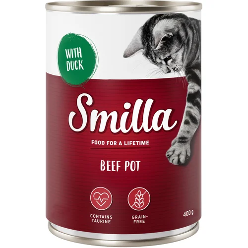 Smilla 20 + 4 gratis! mokra mačja hrana 24 x 400 g - Goveji lonček - Govedina z raco