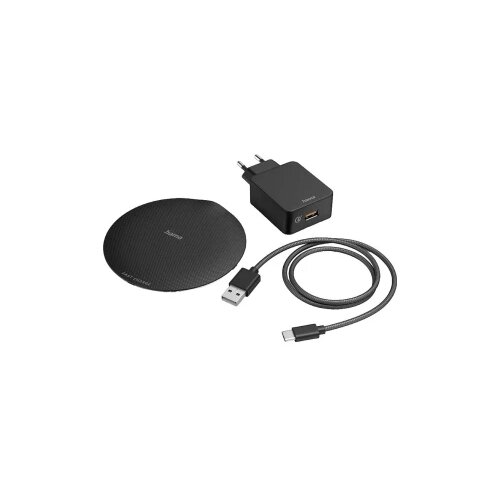 Hama Set bežičnih punjača &amp;amp;quot,QI-FC15 Metal&amp;amp;quot, 15W, podloga za bežično punjenje pametnog telefona, crna indukcijski punjač 2000 mA QI-FC15 Metal 00201687 crna Slike