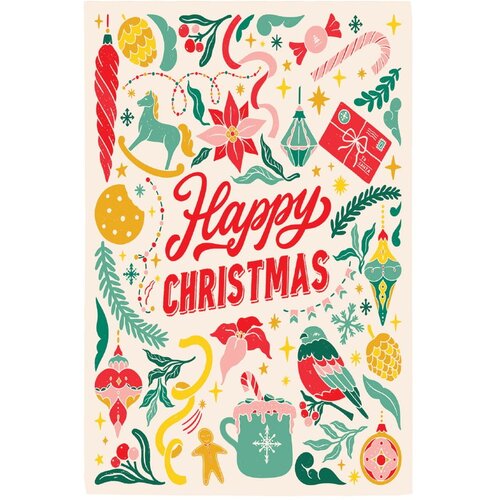 Eleanor stuart pamučna kuhinjska krpa happy christmas, 46 x 71 cm Slike
