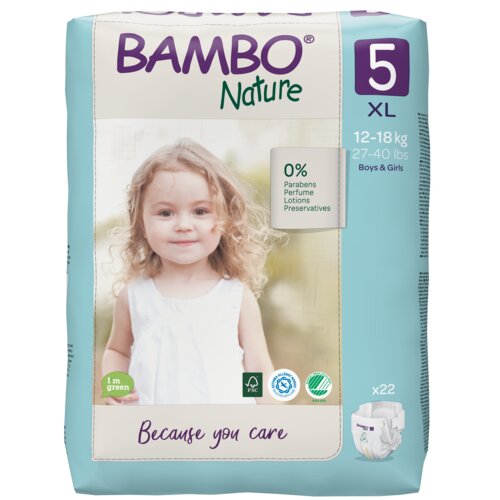 Bambo nature pelene - nature eco-friendly 5 (12-18 kg) 22 komada Slike