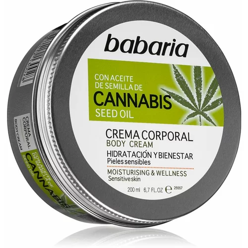 Babaria Cannabis vlažilna krema za občutljivo kožo 200 ml