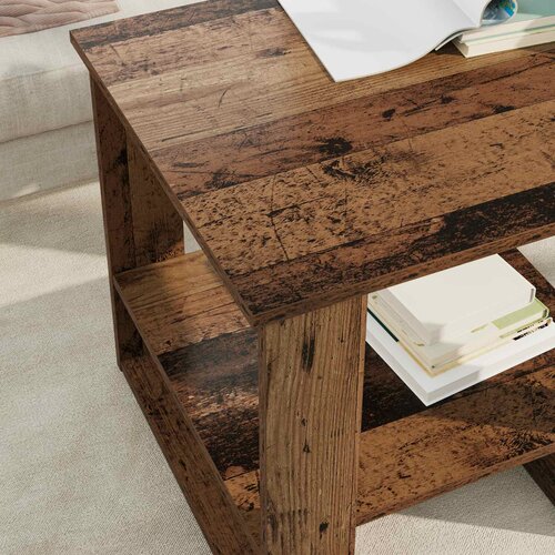  Kava Stol Staro drvo 51 x 50 x 50 cm Konstruirano drvo Slike