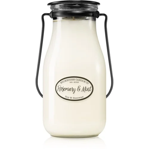 Milkhouse Candle Co. Creamery Rosemary & Mint mirisna svijeća Milkbottle 397 g