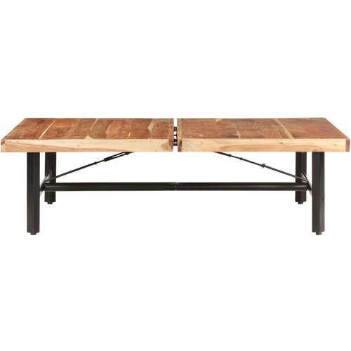 Maison Chic Klubska mizica - kavna mizica - Nizka mizica 142x90x42 cm trden akacijev les, (21754586) Cene