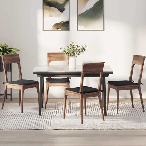  Jastučići za sjedenje 4 pcs Crna 40 x 40 x 3 cm tkanina Cene