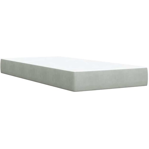 Box spring krevet s madracem svjetlosivi 100x200 cm bar&amp;scaron;unasti Slike