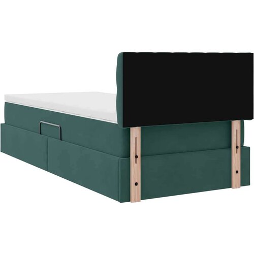  Krevet s od storage s madracem Tamnozelena 100 x 200 cm Bar&amp;scaron;un Slike