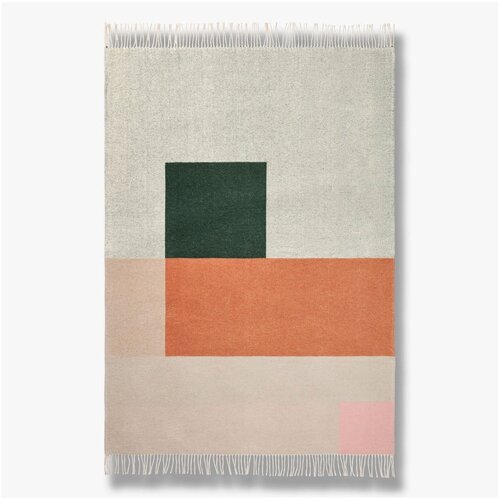 Mette Ditmer Denmark Zelena/opečnato oranžna odeja 125x190 cm Brick – Cene
