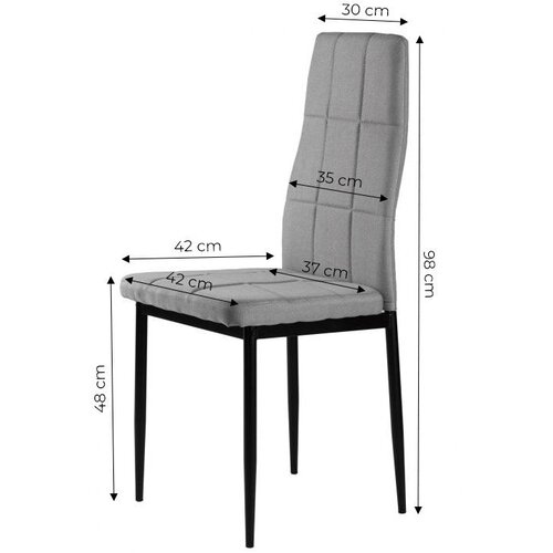Modern Home Modernhome set od 4 stolice za dnevni boravak - sive Slike