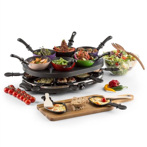 OneConcept WOKLETTE, NAMIZNI ŽAR, RACLETTE ŽAR, VOK, 1200 W, ZA 6 OSEB, NEPRIJEMAJOČA PODLAGA Cene