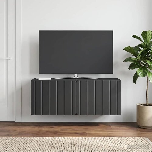 TV ormar za zid 78,5 x 31 x 30 cm Crna Konstruirano drvo Slike