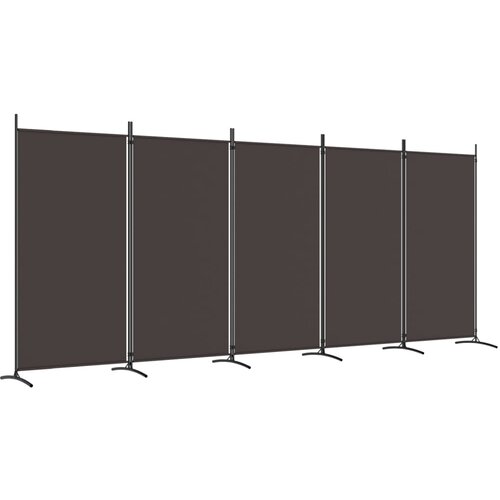 Maison Chic Paravan - Sobne pregrade 5-delni rjav 433x180 cm blago, (22111423) Cene