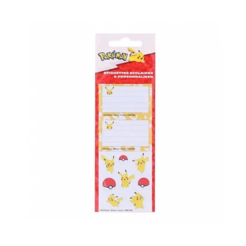 LA PLUME DOREE Pokemon - Pikachu School Sticers Label Slike