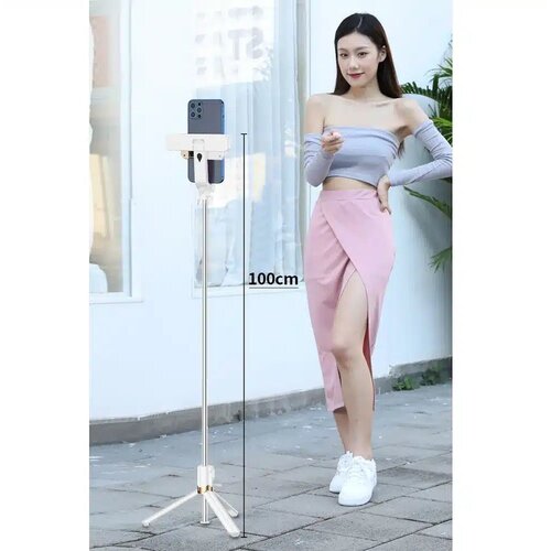  Set / držalo za selfije z daljinskim upravljalnikom bluetooth in stojalom LED RING SSTR-20 belo Slike
