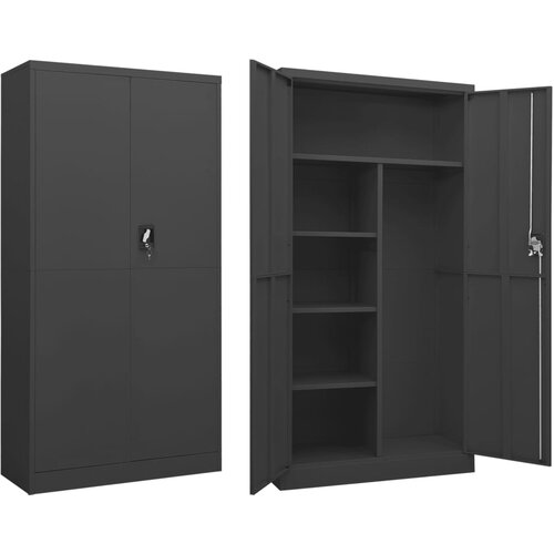 vidaXL omara s ključavnico antracitna 90x40x180 cm jeklo Cene