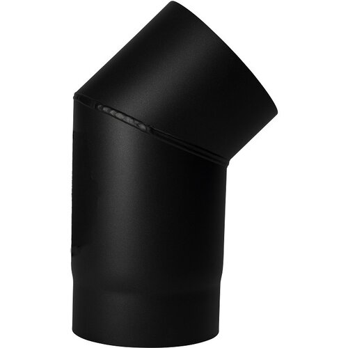 ASADA Dimovodno koljeno za peć (Promjer: 200 mm, Kut luka: 45 &amp;deg;, Čelik, Crne boje) Slike