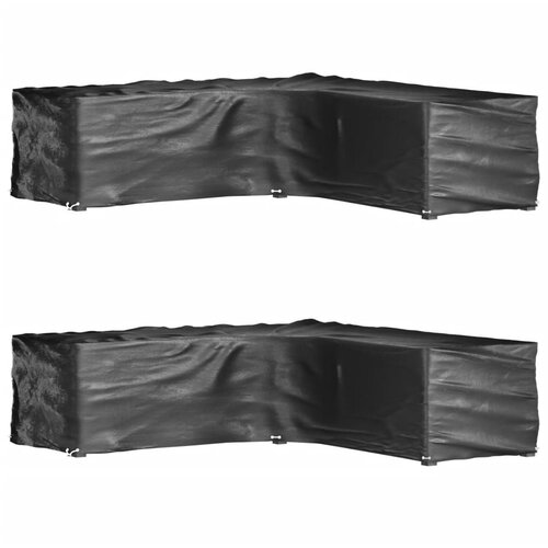 VidaXL Prevleka za pohi&amp;scaron;tvo L oblike 2 kosa 16 obročkov 250x250x70 cm Slike