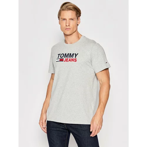 Tommy Jeans Majica Corp Logo DM0DM15379 Siva Regular Fit