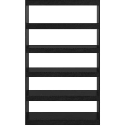 VidaXL knjižna omara za razdelitev prostora črna 100x30x167,5 cm Slike