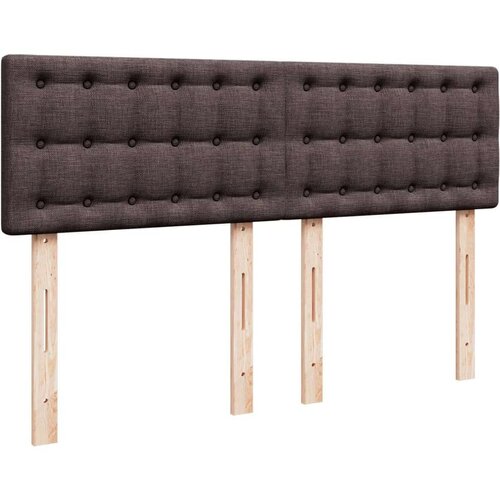 VidaXL Krevet s oprugama i madracem tamnosmeđi 160x200 cm tkanina Slike