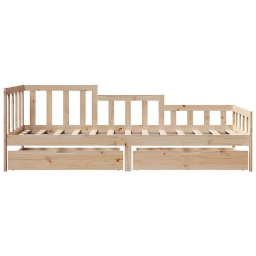 vidaXL Dnevni krevet s ladicama bez madraca 90x200 cm masivno drvo Cijene